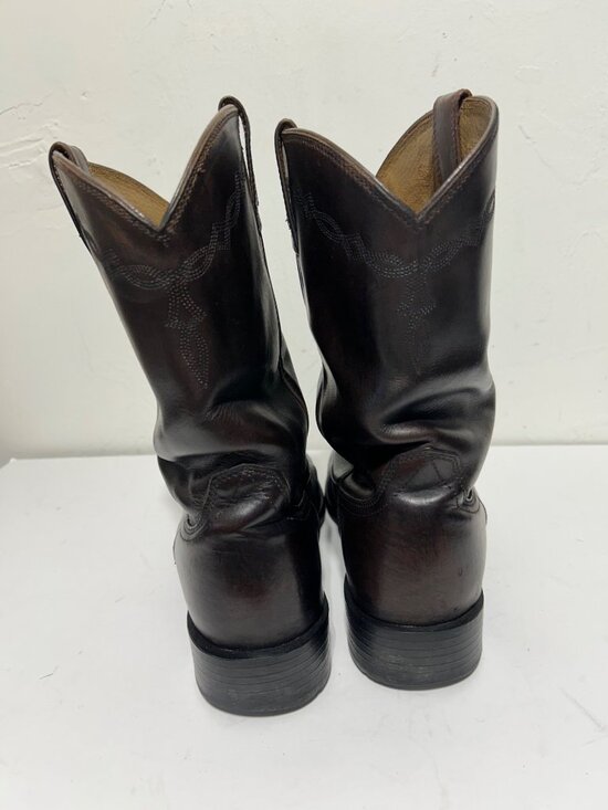 Ariat Mens Sz 13 D Brown Leather Western Boots Durable Pull-On Style